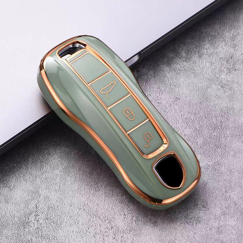 Car Remote Key Case For Porsche Cayenne Panamera 971 911 9Ya Macan 718 Taycan Boxster 3 Tpu  Cover Accessorie