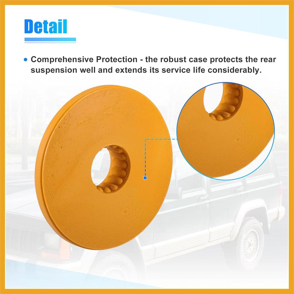 2pcs 5.31 Inch Rear Suspension Bump Stop Strut Bumper Bump Stop for Chevrolet Impala 2014-2020 No.13330714 Rubber Yellow Durable Material Replacement