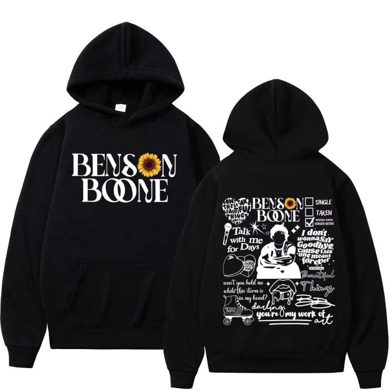 Benson Boone American Heart Tour 2025 Hoodies Herren und Damen Mode Hip Hop Hoodies Fan-Geschenk Übergroße Vintage Trikots Herbst