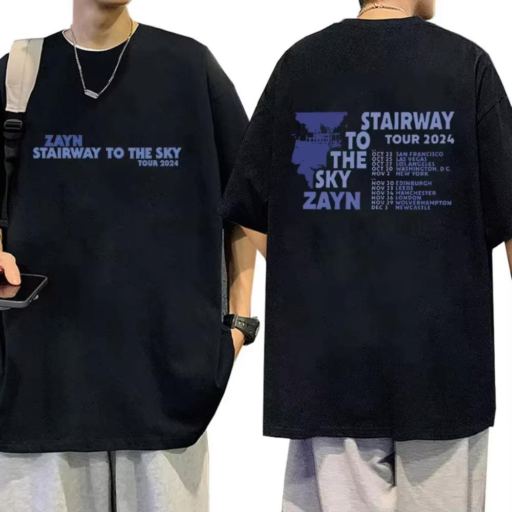 Zayn Malik 2025 Stairway To the Sky Tour T-Shirt, 100% Cotton Graphic Tee, Casual Streetwear for Fans & Daily Wear Women And Men T-Shirt