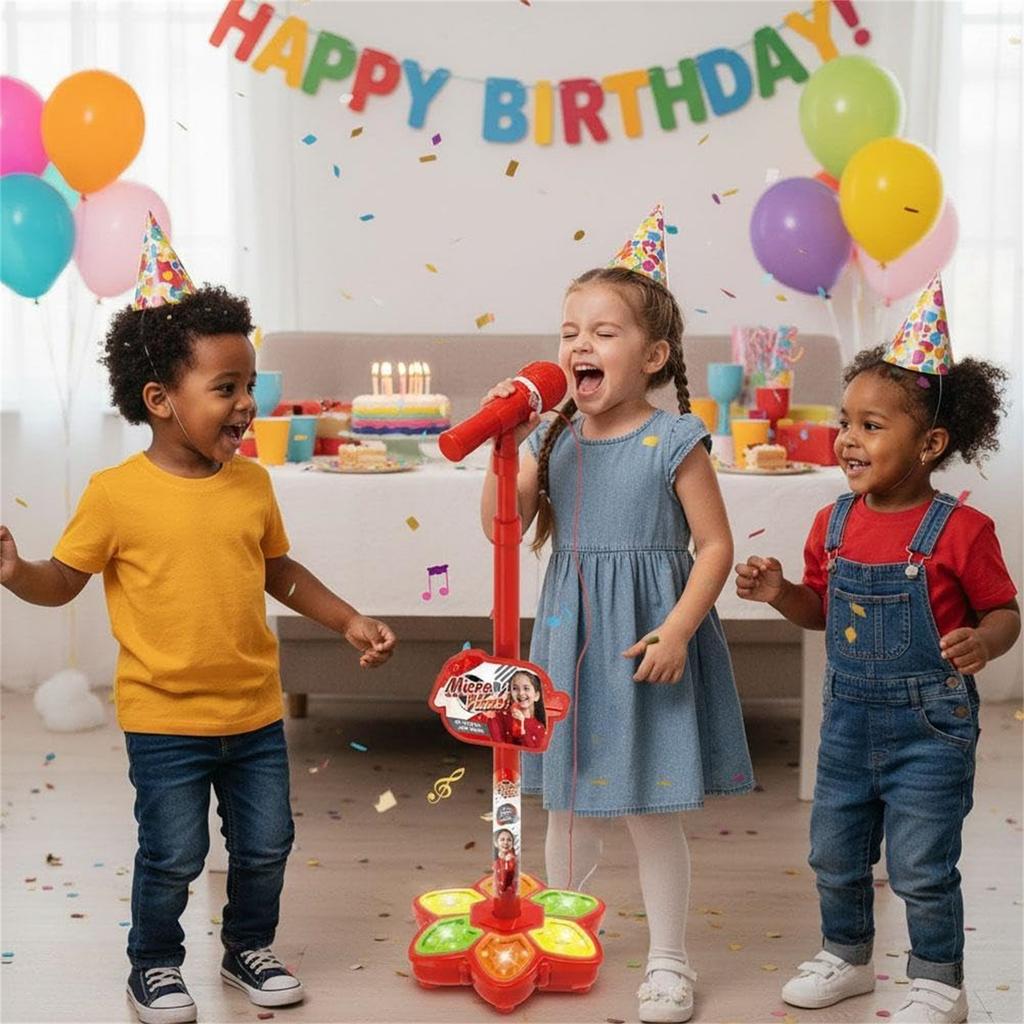 Children's Microphone Toy, Karaoke Machine Toy, With Music And Lights, Portable And Easy To Use, Suitable For Children Aged 3 And Above