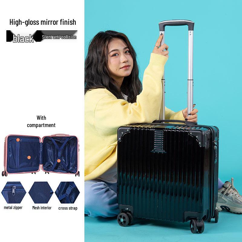 Lightweight Mini Trolley Suitcase with Combination Lock, 18-20 Inch - Ideal for Students and Kids.