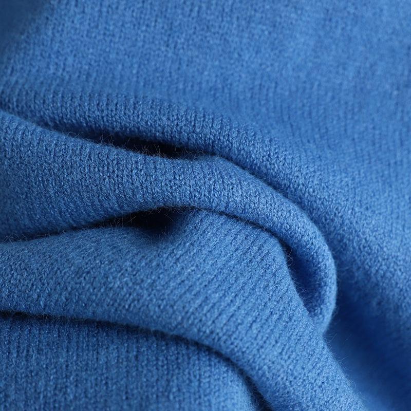 QICED Conjunto de Suéter de Cuello Alto Holgado Estilo Relajado Otoño e Invierno para Mujer, Conjunto de Dos Piezas de Pantalones de Pierna Ancha de Moda y Chic para Mujer