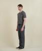 PANICALE Charcoal Poplin Elastic Waist Slim Fit Chino Pants