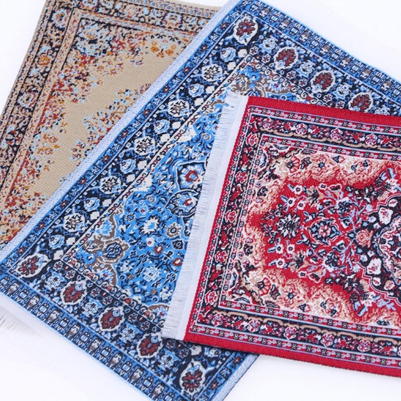 Friendly Doll House Floor Mat Turkish Style Miniature Carpet Easy To Clean Soft Fabric For Childrens Room Decoration