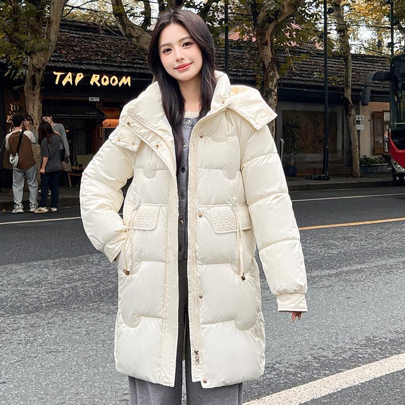 Winter New Hooded Korean Mid-length Thickened Loose Plus-size Down Cotton Jacket Cotton Jacket Women's Cotton Jacket