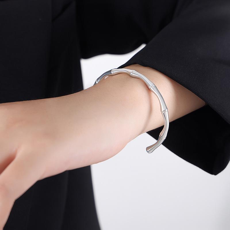 European Zircon Open Titanium Steel Bracelet – Light Luxury Hip Hop Colorfast Women s Jewelry