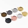 High Quality 10/12/14/16/18/20mm Iron Material One Loops Cameo Setting Base Cabochon Setting Base