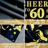 Trgowaul 60th Birthday/Anniversary/Wedding Decorations for Women Men, Cheers to 60 Years Banner, Black and Gold 60th Birthday Backdrop, 60 Bday