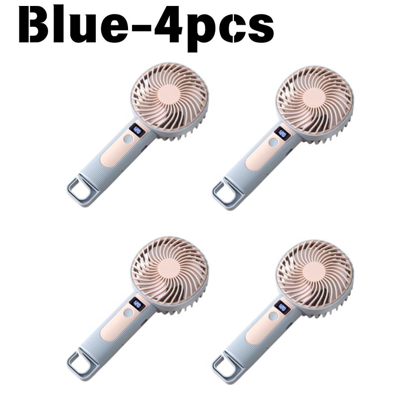USB Charging Handheld Fan Digital Display Stand Hold Dual Use Compact Portable Electric Fan 120 Levels Adjustable Wind Speed