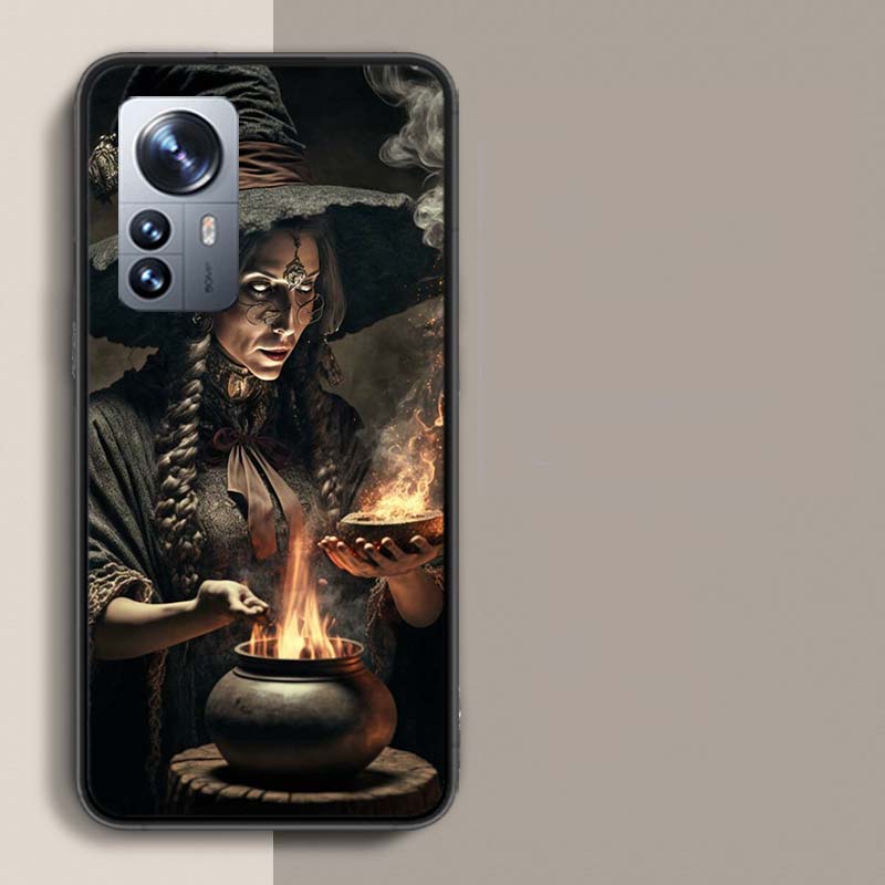 Halloween Moon Witch Horror Phone Case For Redmi Note 13 Pro Plus 14 Pro+ 12S 12 11S 11T 11E 11 10S 10 9S 9 Xiaomi Capa TPU