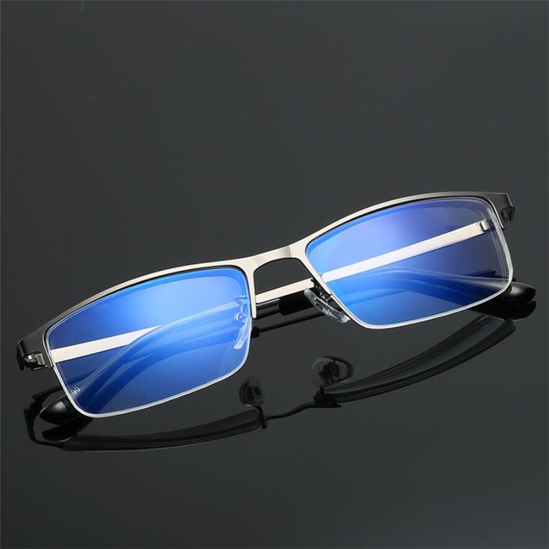 -1.0 -1.5 -2.0 -2.5 To -4.0 Half Frame Finished Myopia Glasses Men Fashion Anti-blue Light Short-sighted Eyewear High Quality