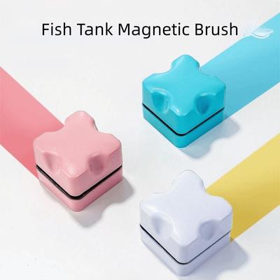 Mini magnetický čistič akvária Efektivní kartáč na čištění akvária nepoškozující sklo Oboustranný stěrka na sklo Čištění skla