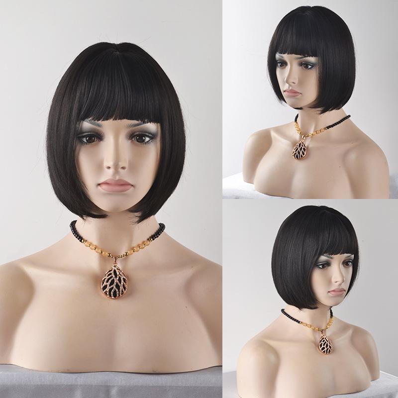 

Часто имеют короткие волосы Бобо Гриб Голова Воздушные Челки Студенческие Волосы Парик Ежедневный Парик Ежедневный Темперамент Девушка Парик чёрный