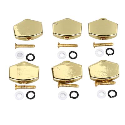 6Pcs Guitar Tuning Peg Buttons Metal Stable Universal Tuner Buttons Replacement for Acoustic