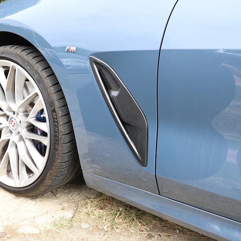 For BMW 8 Series G14 G15 G16 840i 2019-2023 Real Carbon Fiber Car Side Fender Side Air Outlet Cover Trim Exterior Accessories