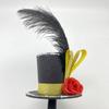 Vintage Fascinator Top Hat Exquisite Glitter for Tea Party Wedding Costume Pillbox Hat Lady Headwear for