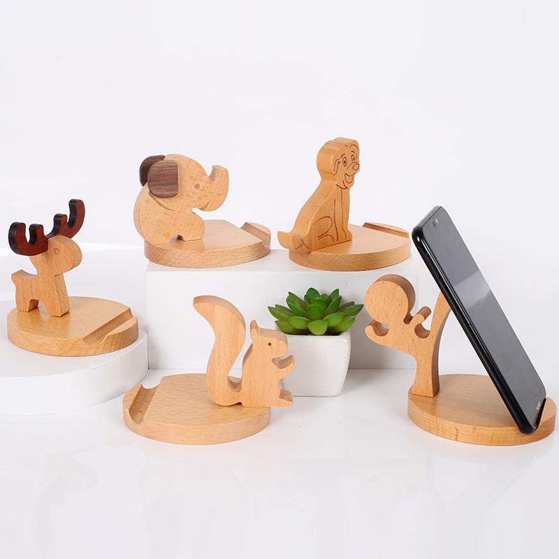 Beech Wood Phone & Tablet Stand: Lazy Person's Desk Ornament & Gift