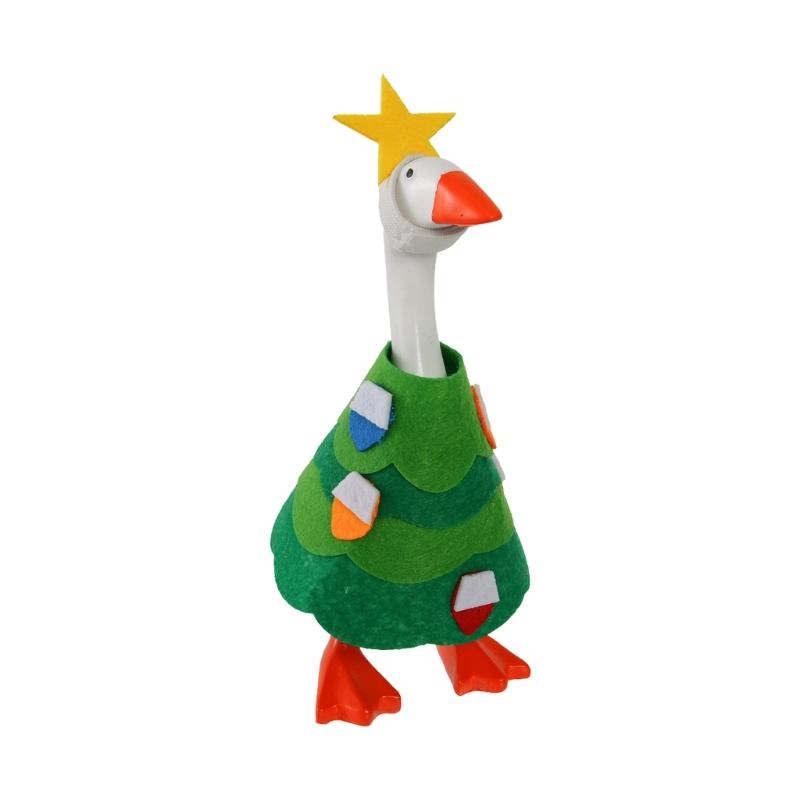 

Easy Setups Holiday Yard Decoration Fabric Christmas Geese For Porch Terraces Thanksgiving New Year Festivities