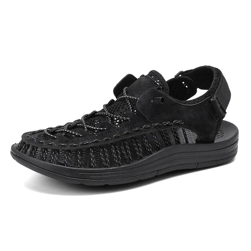 Summer New Sandals Men's Brand Designer Fashion Casual Outdoor Waders Large Size Hand-woven High Quality Beach Sandals For Men