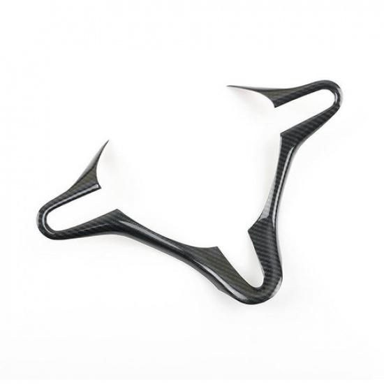 Carbon Fiber Black Steering Wheel Frame Cover Trim For Honda Civic 8th FIT Civic