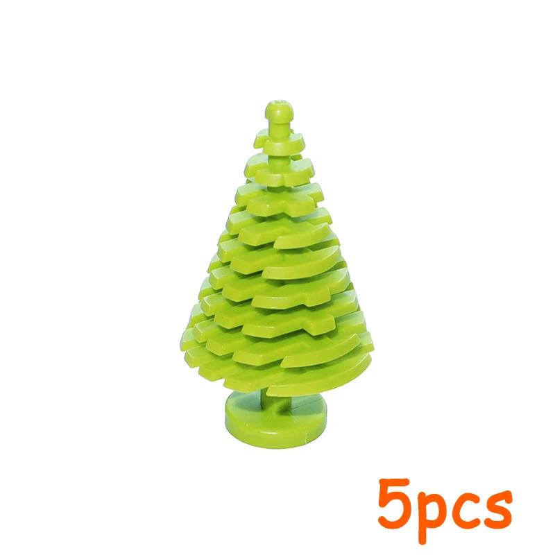 MOC Plants Accessories Bricks City Big Pine Tree Branch Bush Green Grass Flower Building Bricks 2417 2423 4727 6255 30176 33291