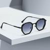 Vintage Sunglasses for Women Modern Octagonal Glasses Black Lenses Golden Edging Fashion Sun Glasses New in Trendy