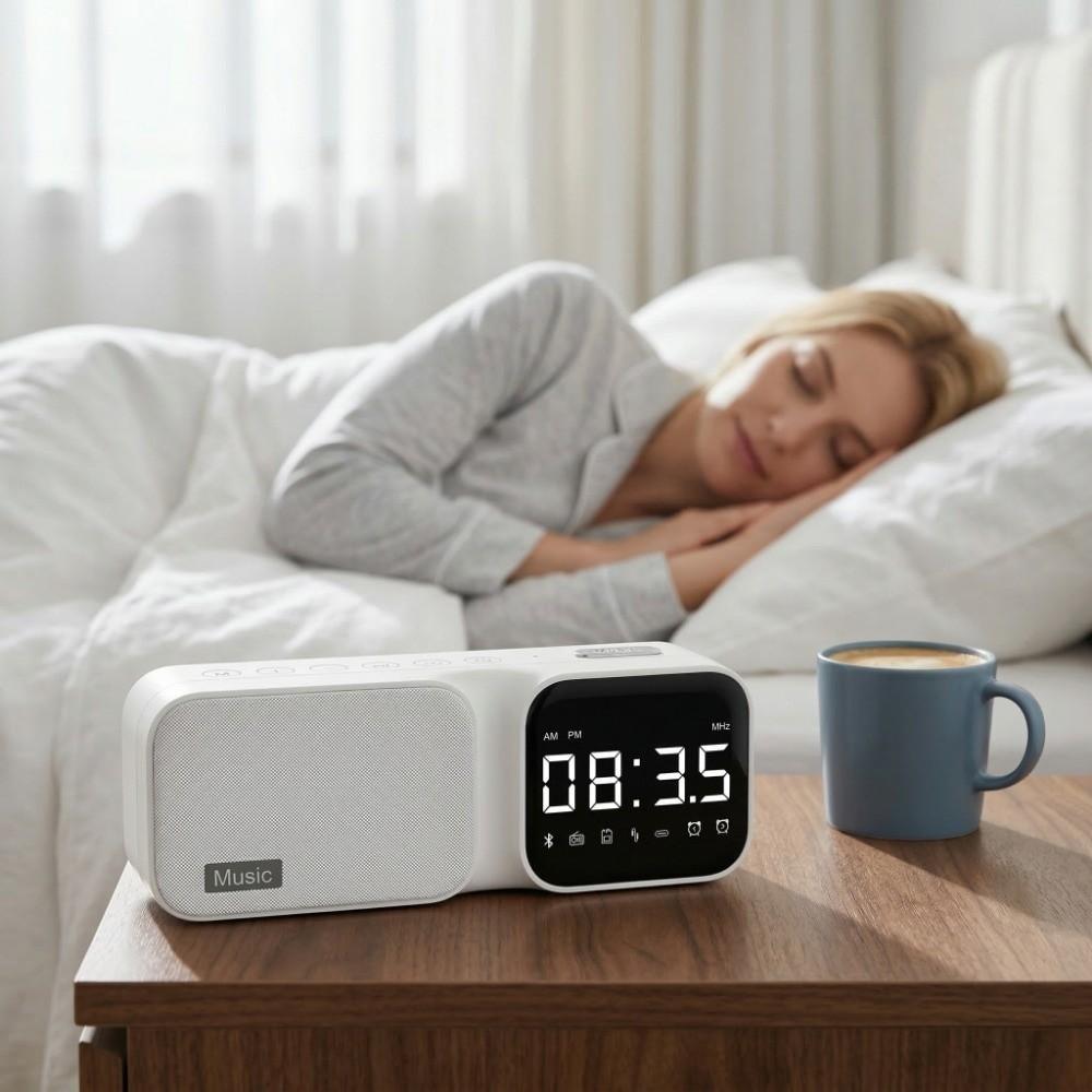 FM Radio Bluetooth Speaker LED Display White Noise Device Sleep Aid Device Sleep Soothing