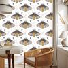 Rainbows and butterflies boho wallpaper gray and light gray 50x1000