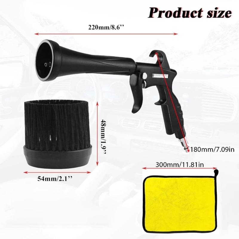 Complete Air Blowing Guns Accessory Set Detachable Nozzles 3 Bottom Plugs Efficient Maintenance Tool Dust Removal Tool