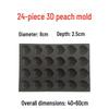 Xihua Glass 24-Cavity 3D Peach Baking Mold