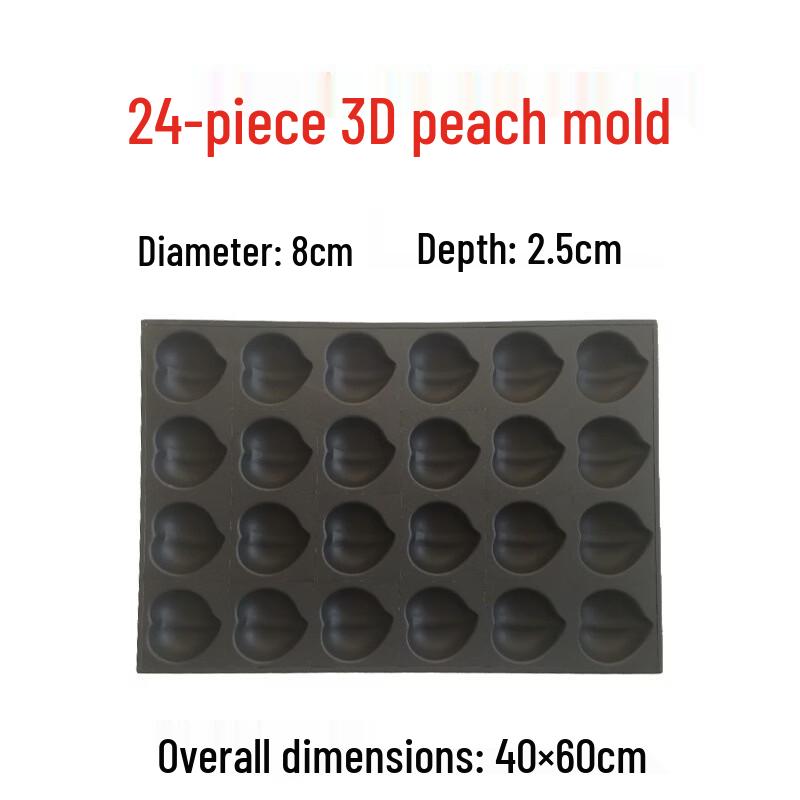 Xihua Glass 24-Cavity 3D Peach Baking Mold