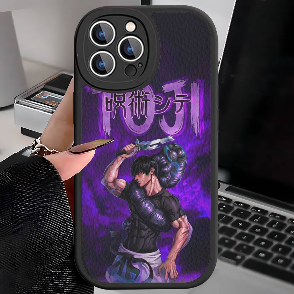 

J-Jujutsu Toji Kaisen F-Fushiguro Чехол для телефона Для iPhone 16 15 14 13 12 11 Pro Max Plus Кожаный Мягкий Чехол iPhone 16