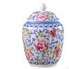 Chinese Porcelain Flowers Tea Flower Pattern Ceramic Chinoiserie Colorful Ginger Jar for Home Accent