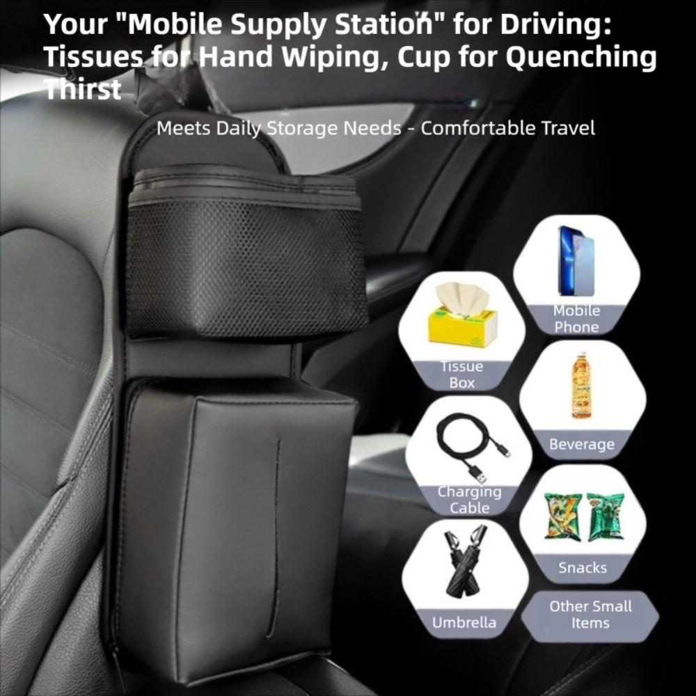 Multi-Functional Car Seat Hanging Organizer Tissue Box Auto Seat Box  Vehicle
