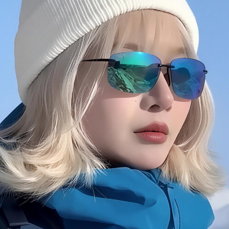 Men's Polarized Ultra Lightweight TR90 Square Frameless Sunglasses For Men Women Outdoor Driving Fishing Uv400 Sun Shade Glasses