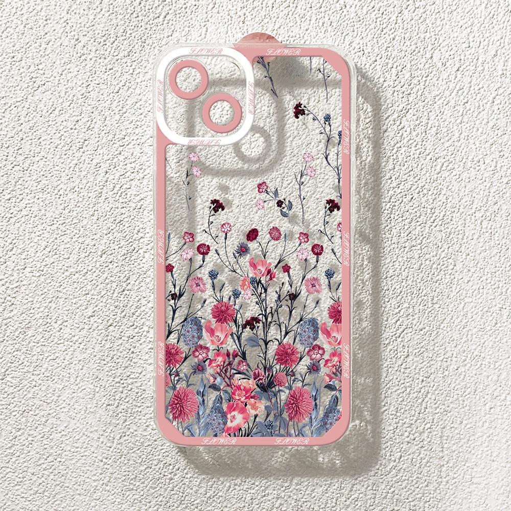 INS Pretty Flowers Clear Soft Tpu Case For Motorola Moto G22 G30 G52 G53 G60 G32 G73 G72 G71 G60S G9 Play Plus EDGE 40 PRO Cover