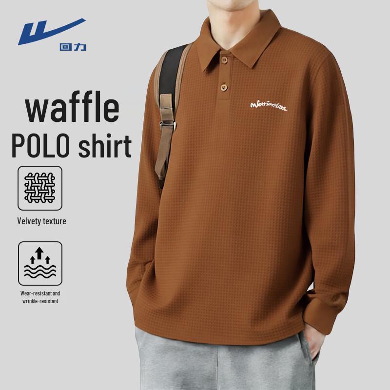 Warrior Unisex Long Sleeve Waffle Polo Shirt 3XL