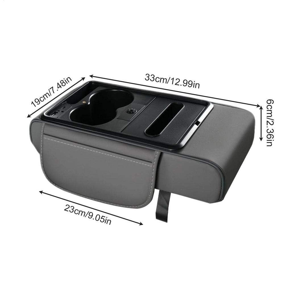Auto Armlehnenbox Erhöhungskissen Mit Becherhalter Taschentuchbox Seitliche Aufbewahrungstasche universell Auto Innenraum Zubehör