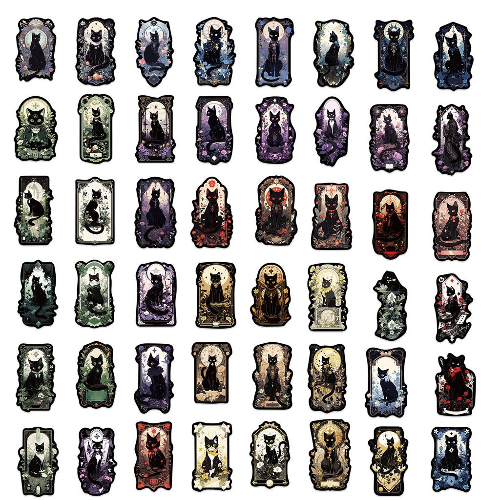 50 Pictures of Meow's Secret Realm Graffiti Stickers Guitar Laptop Suitcase DIY Waterproof Stickers