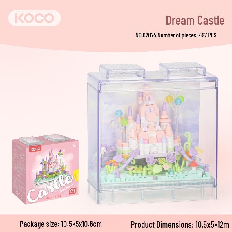 WanZhi Children's Castle Model: Micro-Particle Building Blocks Puzzle Toy for Girls