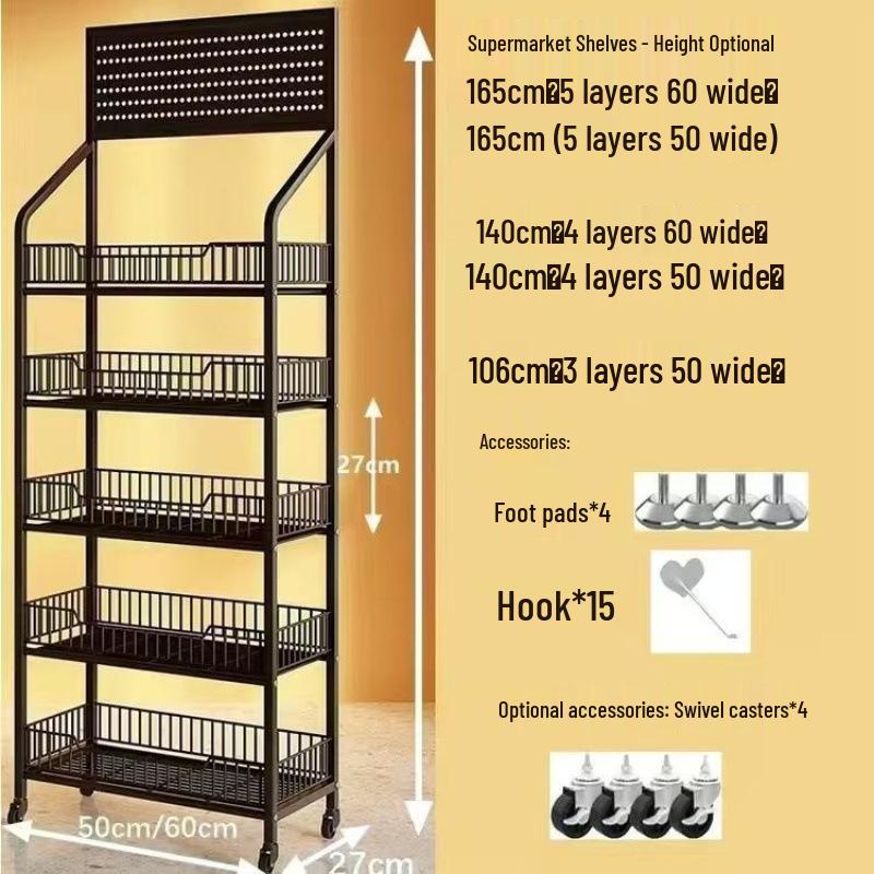 Mobiles Mehrschicht-Display- und Lagerregal für Kioske