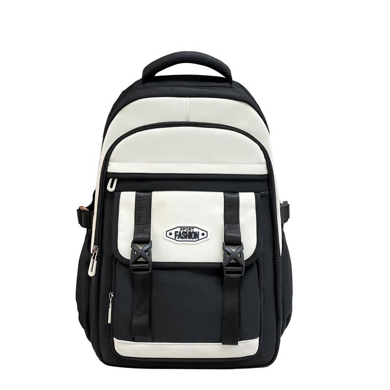School Bag, Middle and High School Students, Large-capacity Backpack, Casual Small, Fresh, Contrasting Colors, Burden Reduction, Travel Backpack