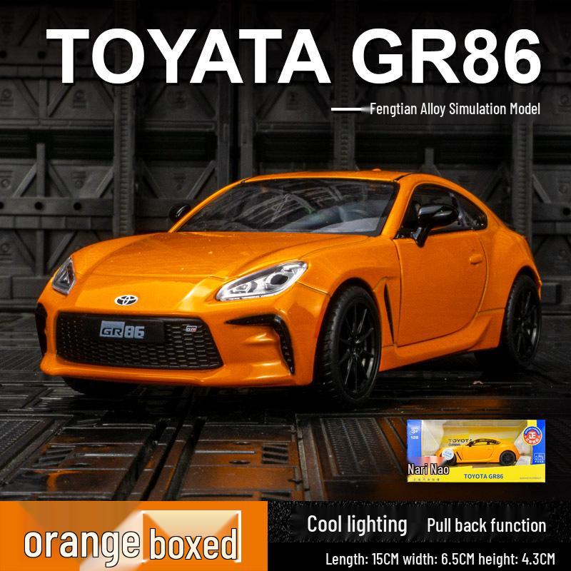 

Caipo 88742 GR86 Alloy Sports Car Model with Double Doors, Pull-Back Action, Sound, and Light - Children s Toy Car Ornament