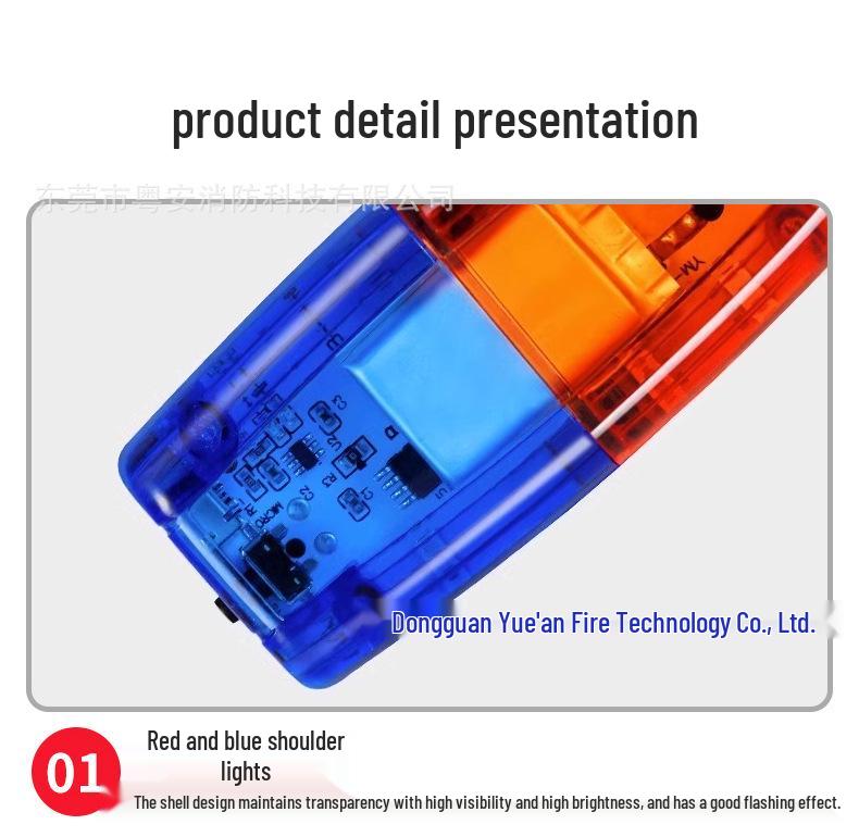 LED Red Blue Flashing Shoulder Light for Security Patrol