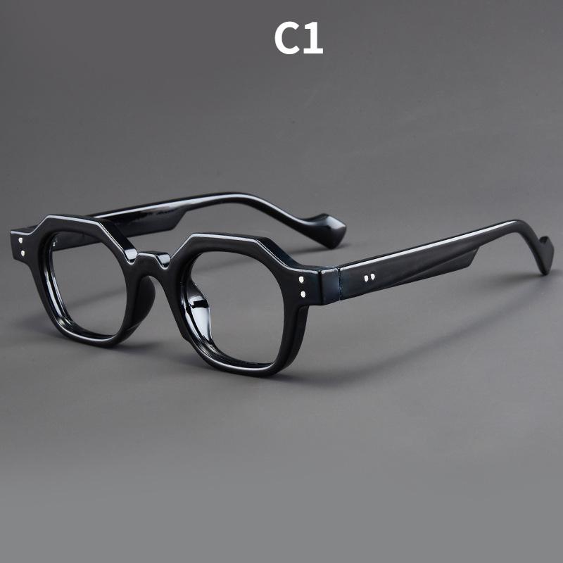 Women's glasses, men's and women's fashion polygonal glasses
