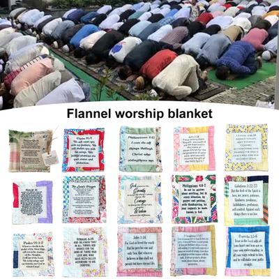 Prayer Quilt with Cross Inside Pocket Hug Prayer Quilt Faith Prayer Mini Scripture Quilts Inspirational