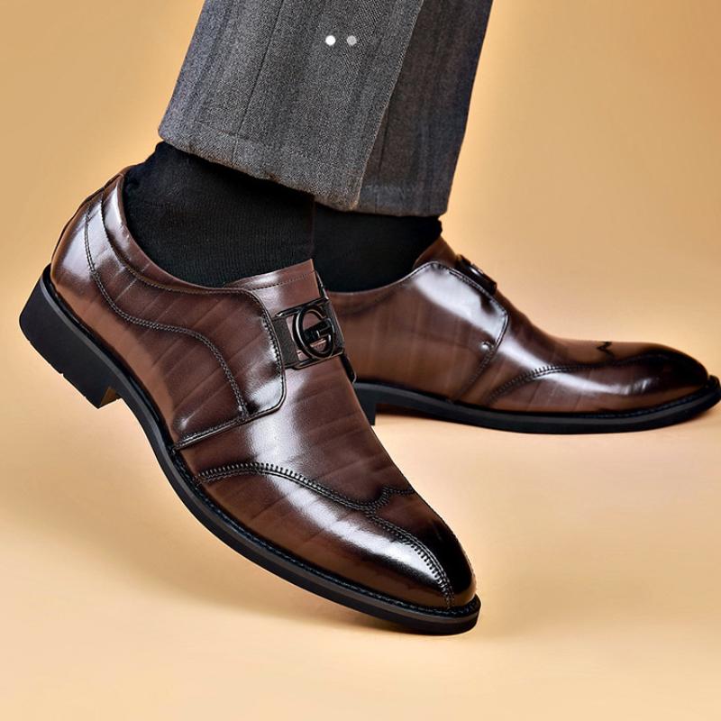 Men Casual Shoes Fashion Brand Classic Casual Men Pu Leather Shoes Black Hot Sale Breathable Business Men Shoes Big Size