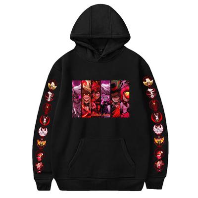 Sudadera con capucha de anime para hombre mujer Hazbin Hotel Sudaderas gráficas Ropa de calle Harajuku Casual Hazbin Hotel Sudadera con capucha estampada