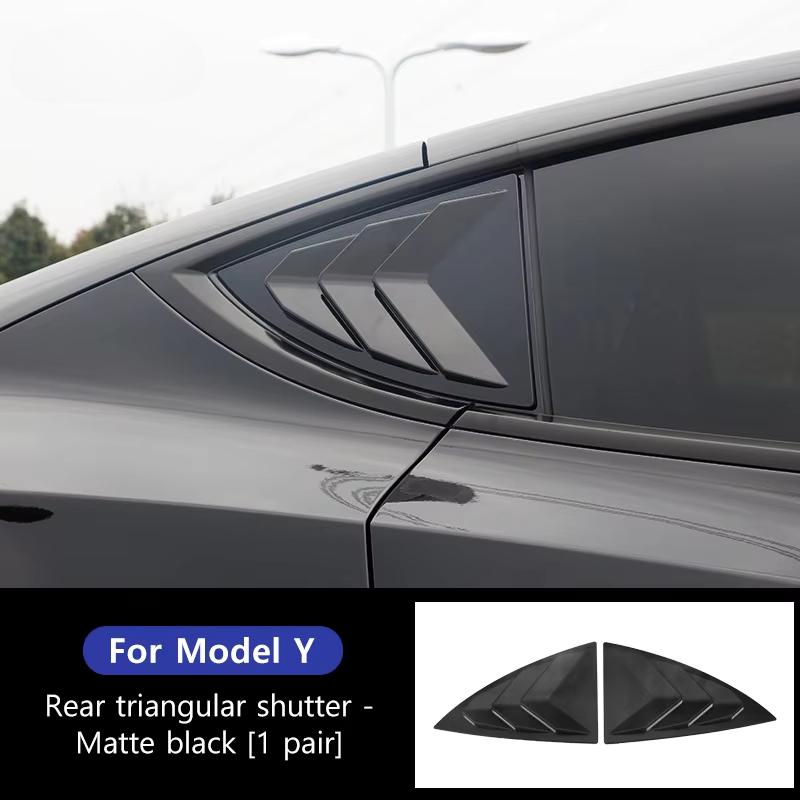 ABS Rear Car Window Shutter Cover for Tesla Model Y 2025-2025 3 Highland Louver Side Vent Trim Triangle Modified Accessories